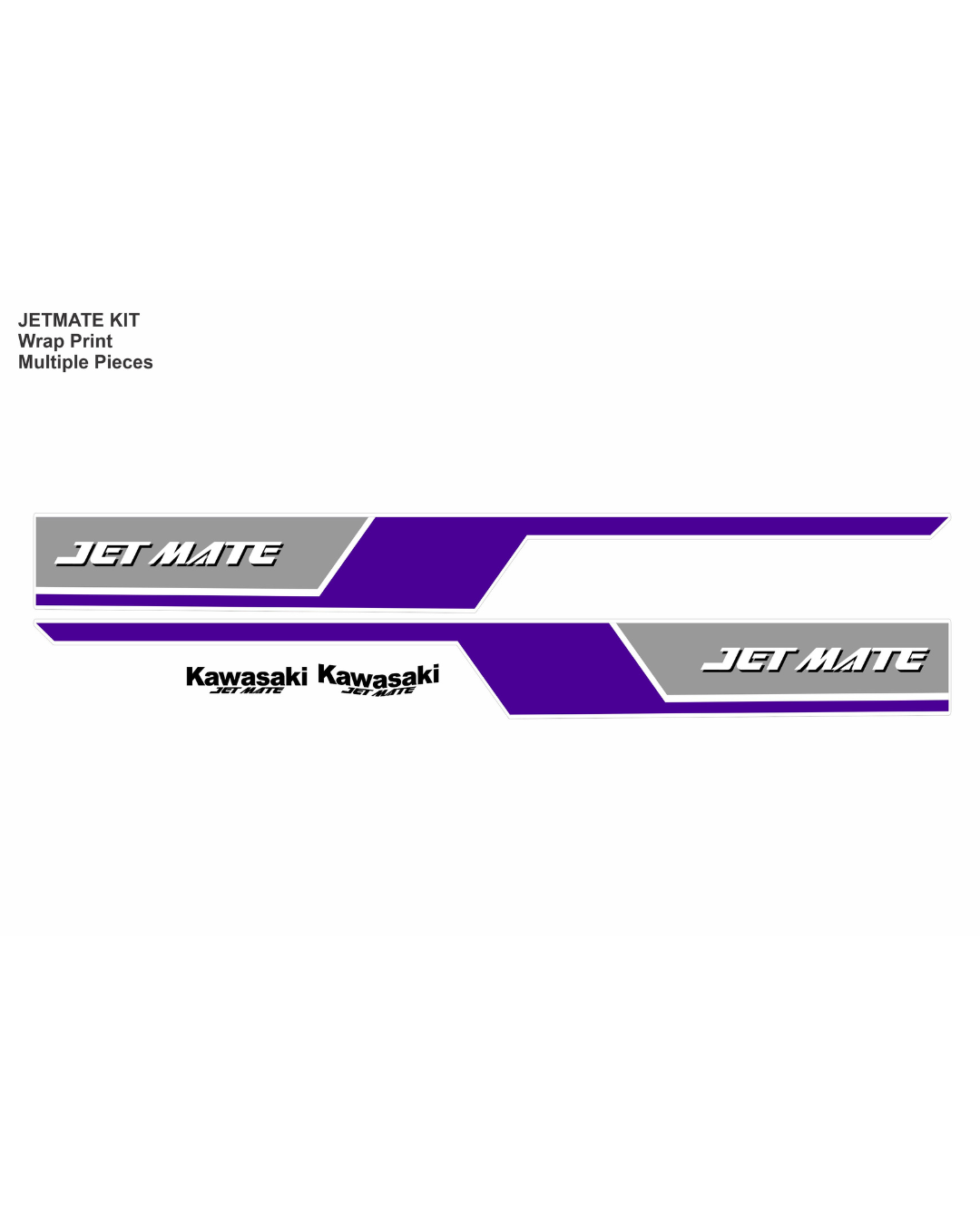 Kawasaki Jet Mate, Graphics Kit Vintage Purple
