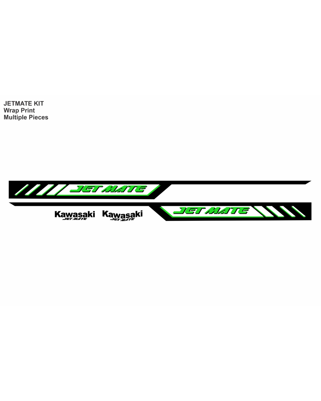 Kawasaki Jet Mate, Graphics Kit Black & Green