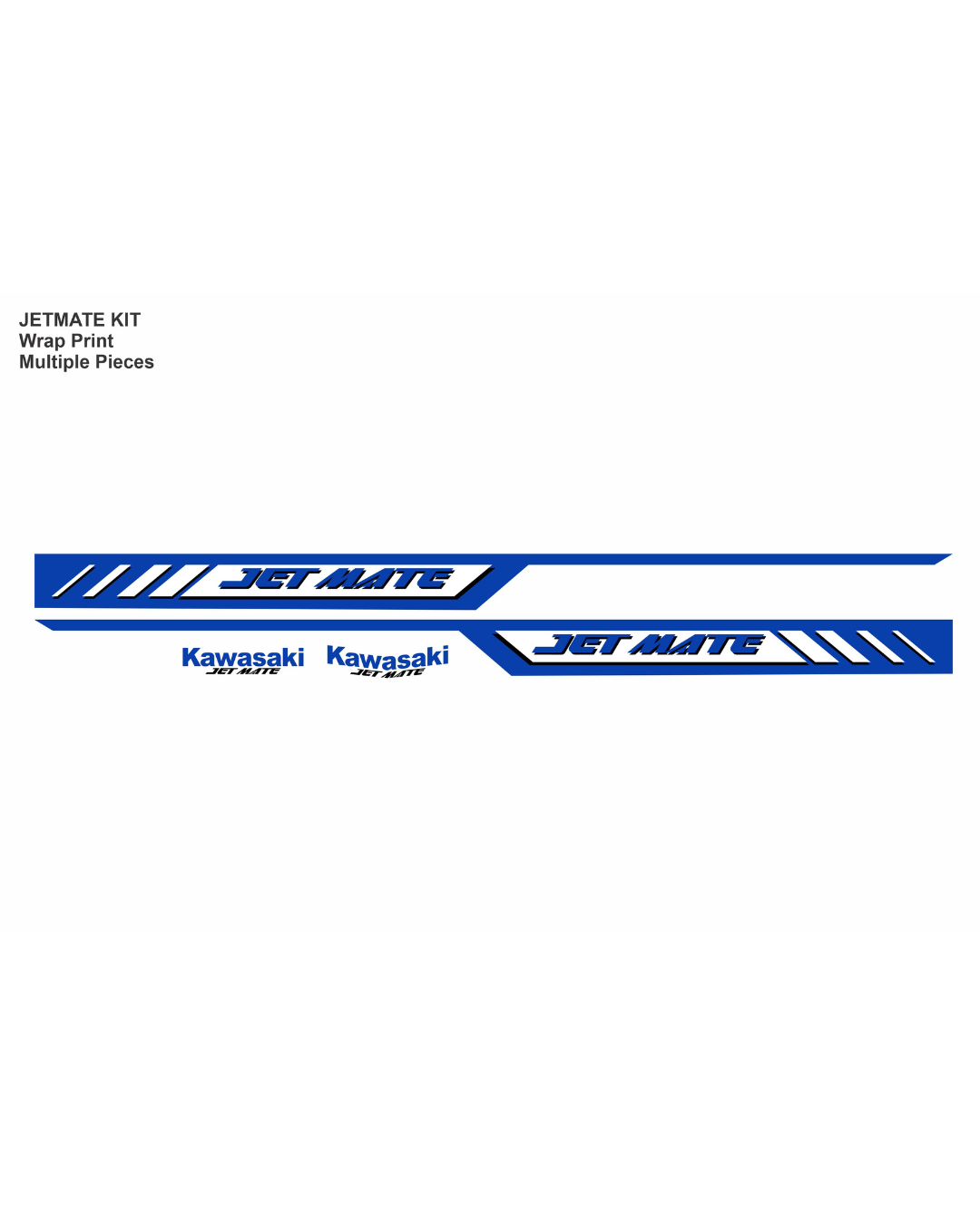 Kawasaki Jet Mate, Graphics Kit Black & Blue