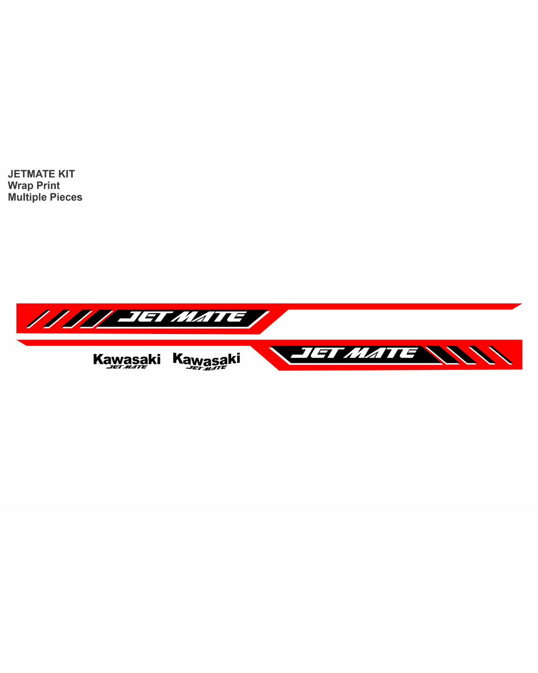 Kawasaki Jet Mate, Graphics Kit Black & Red