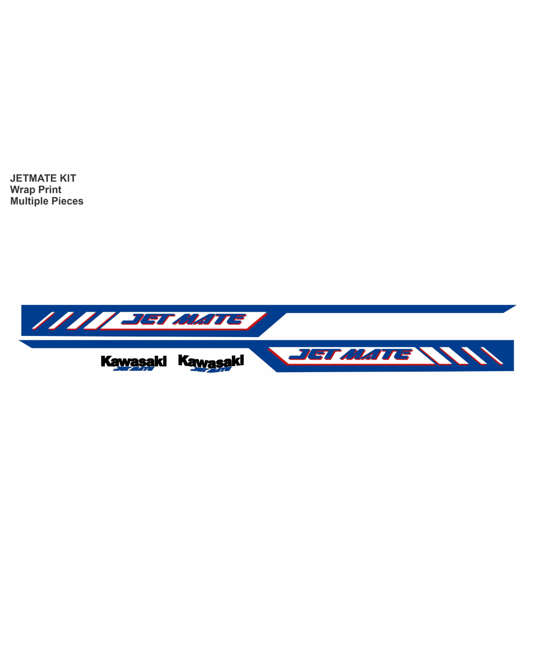 Kawasaki Jet Mate, Graphics Kit White & Blue