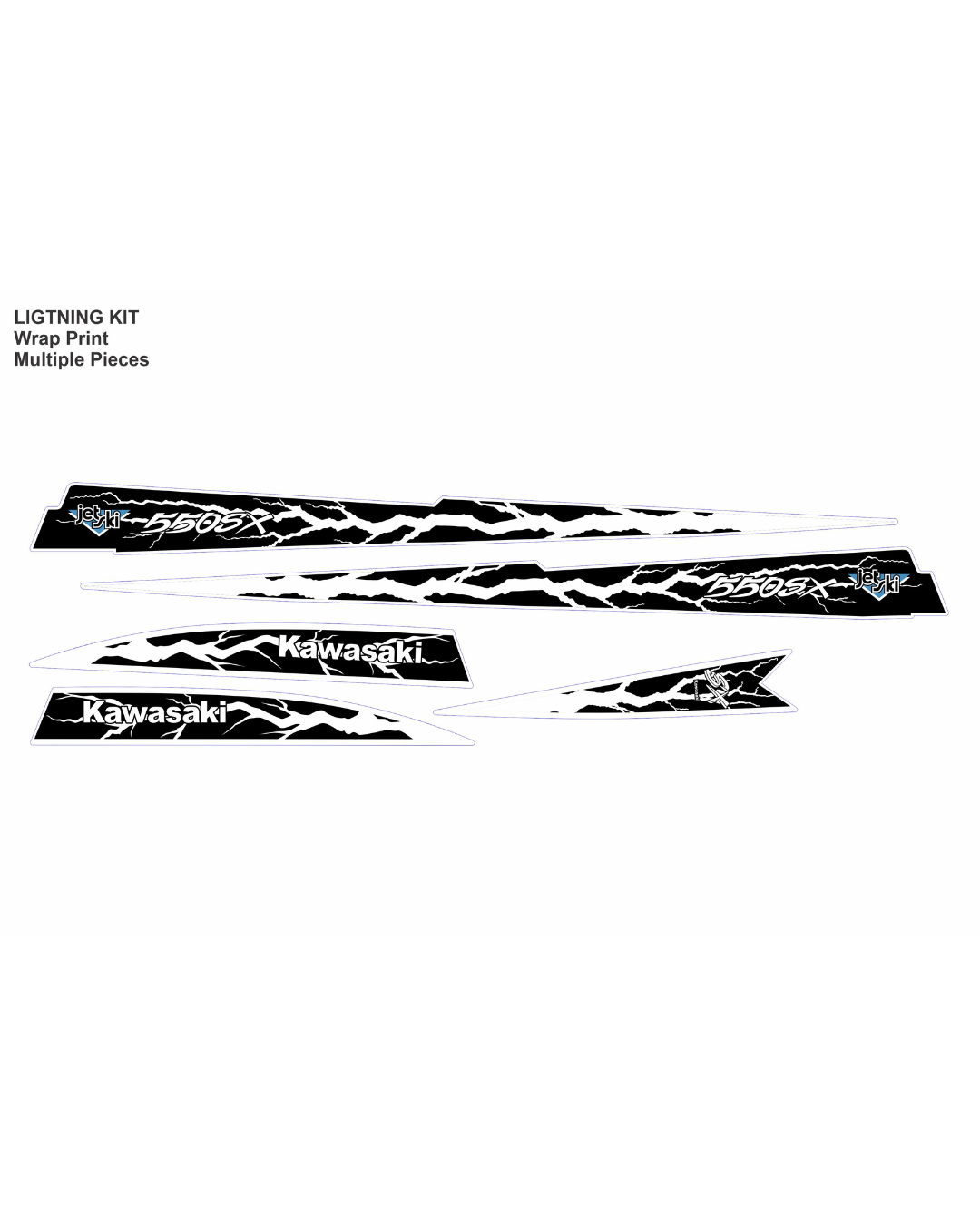 Kawasaki 550/440, Graphics Kit Black & White